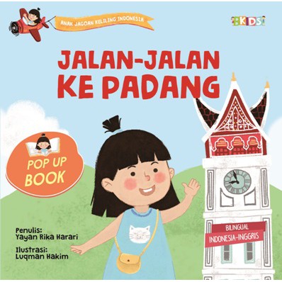 JALAN-JALAN KE PADANG BOARDBOOK POP UP BOOK Bilingual Indonesia – Inggris