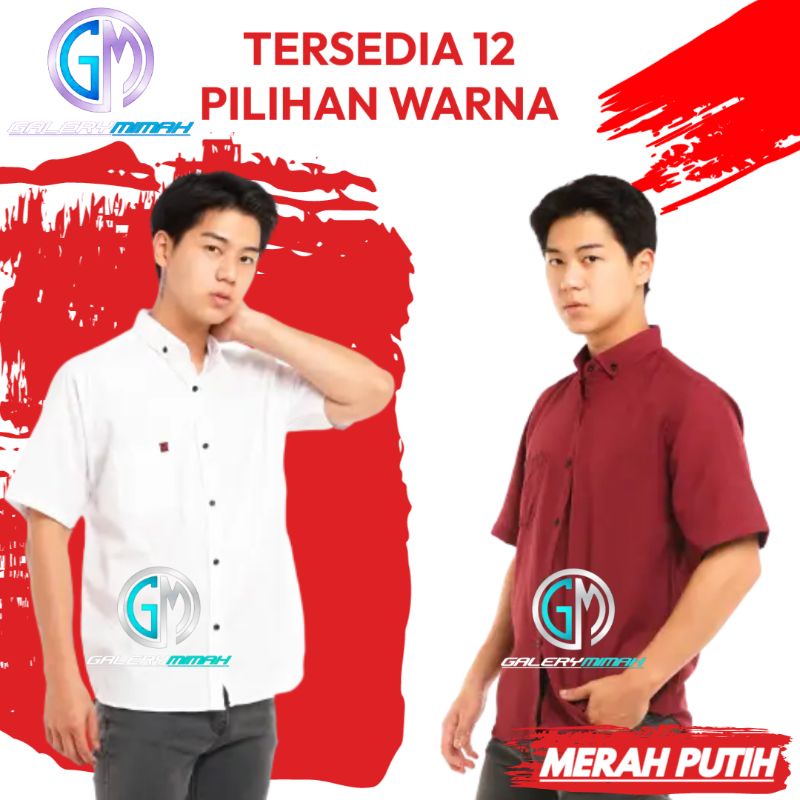 Baju Kemeja polos Pria Lengan Pendek | Hem Pria Pendek | Atasan Pria Lengan Pendek | Kameja kantor C