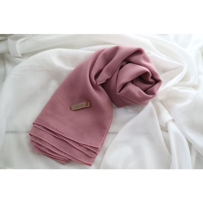 HIJAB SEGI EMPAT POLOS FATIMAH HIJAB POLLYCOTTON | BELLA SQUARE PREMIUM KERUDUNG POLOS-PURPLE BLUSH