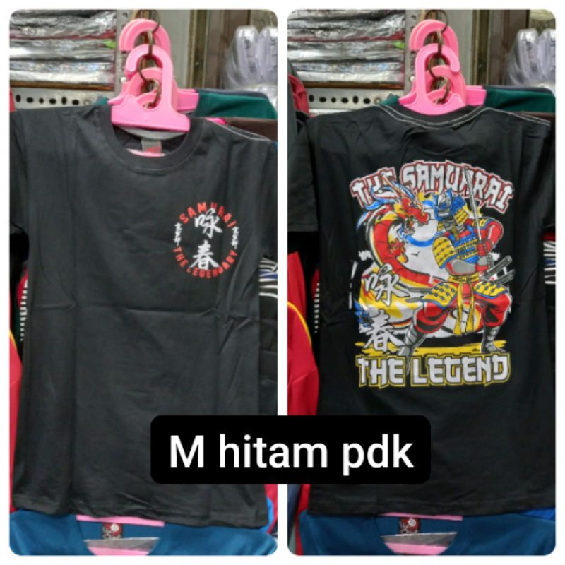 Kaos anak tanggung hitam Samurai the legend murah