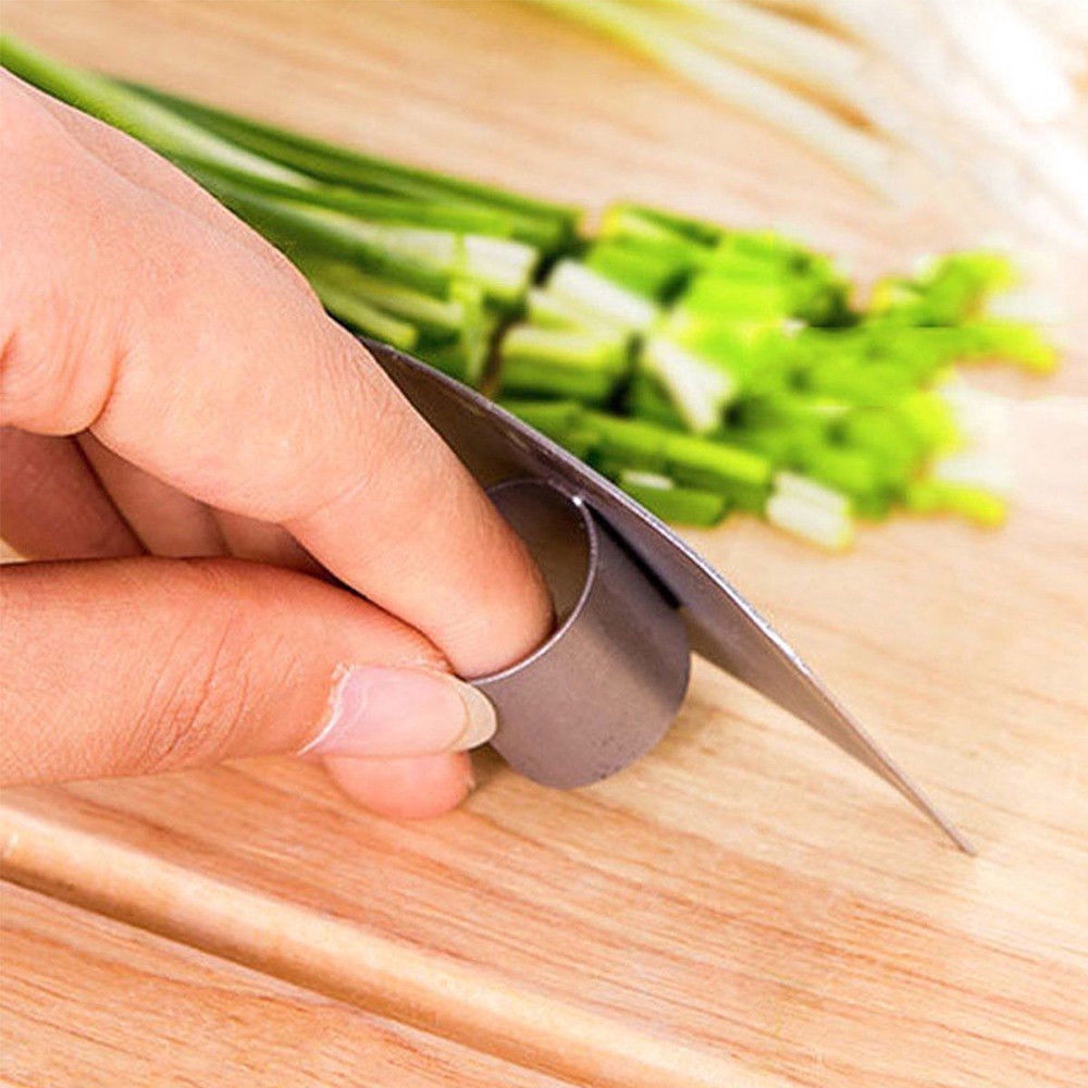 Kitchen Finger Hand Protector Guard Stainless Steel Chop Slice Shield Cook Tool