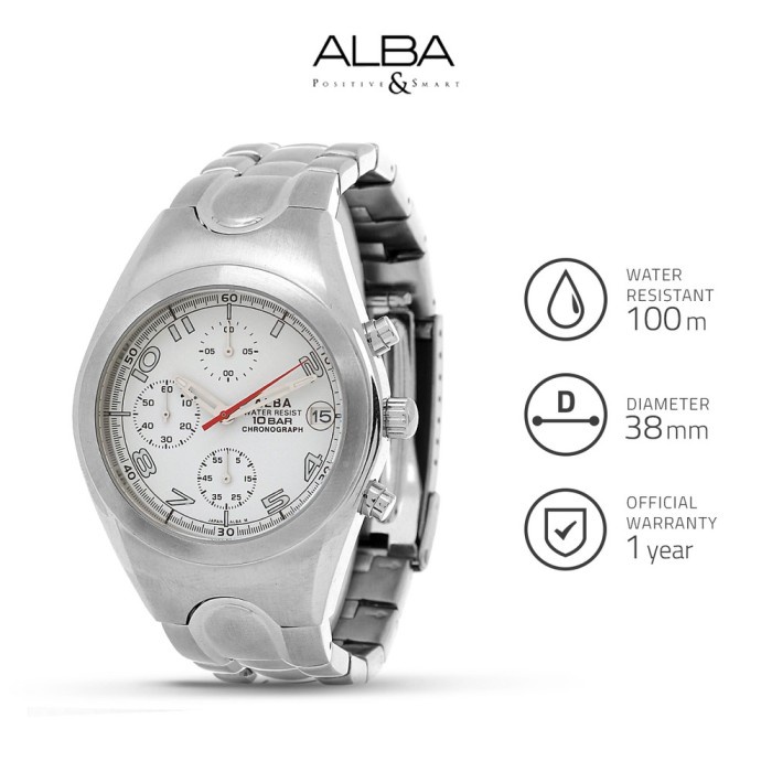 Jam Tangan Pria Alba Stainless Steel AJN083 Original - Fashion Pria
