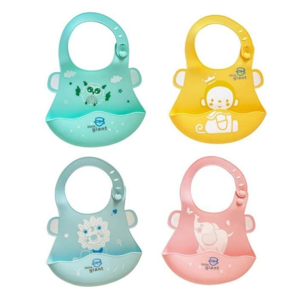 Little Giant LG 1408 MoA Soft Silicone Bib Sleber Tatakan Bayi