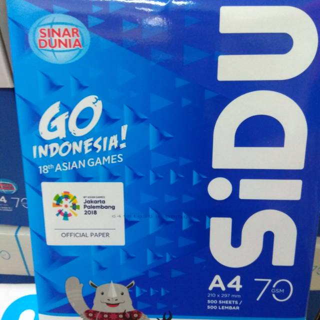 

Kertas hvs sidu A4 70gr