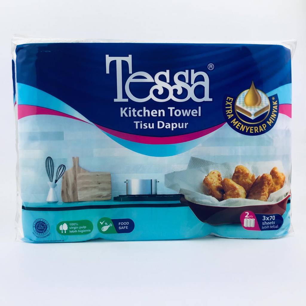 Tessa * Kitchen Towel * Tisu dapur * 3 X 70 sheets 2 ply