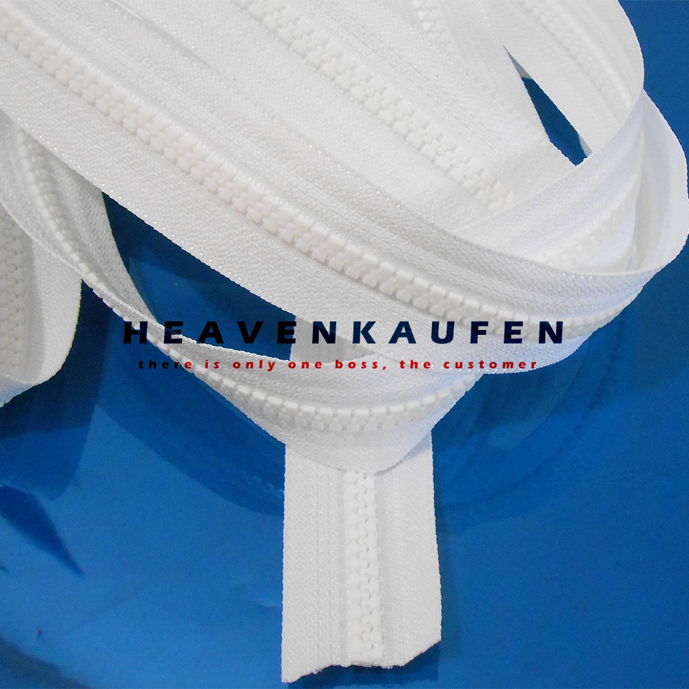 Resleting Zipper YKK Vislon Meteran Warna Putih No 5