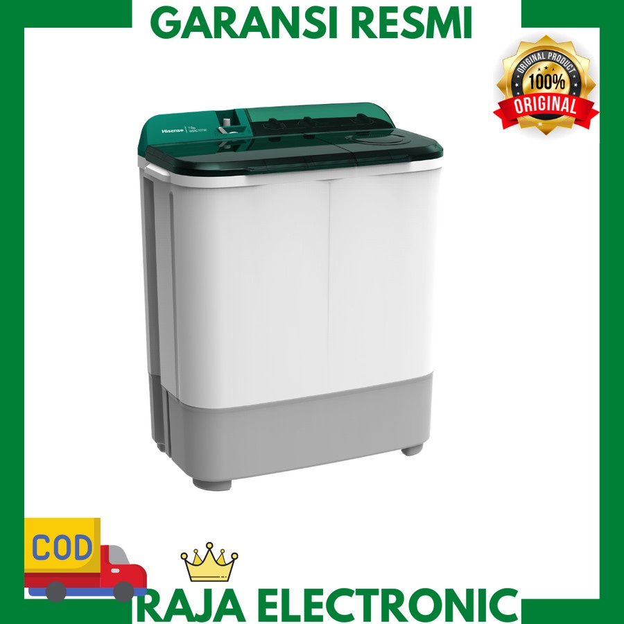 HISENSE Mesin Cuci Twin Tub 9 kg WSAC901 mesin cuci 2 tabung