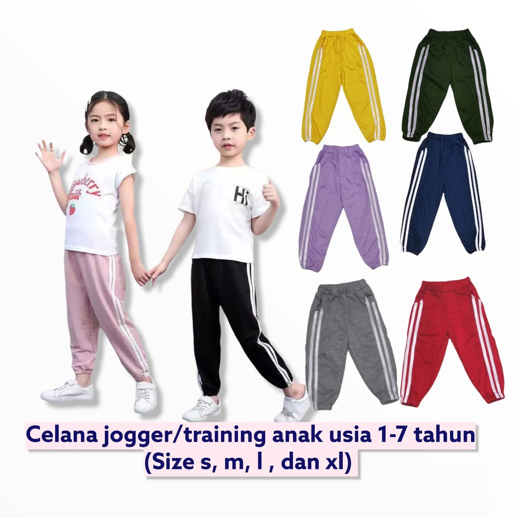 Celana jogger anak / Training anak part 2 usia 2-12 th