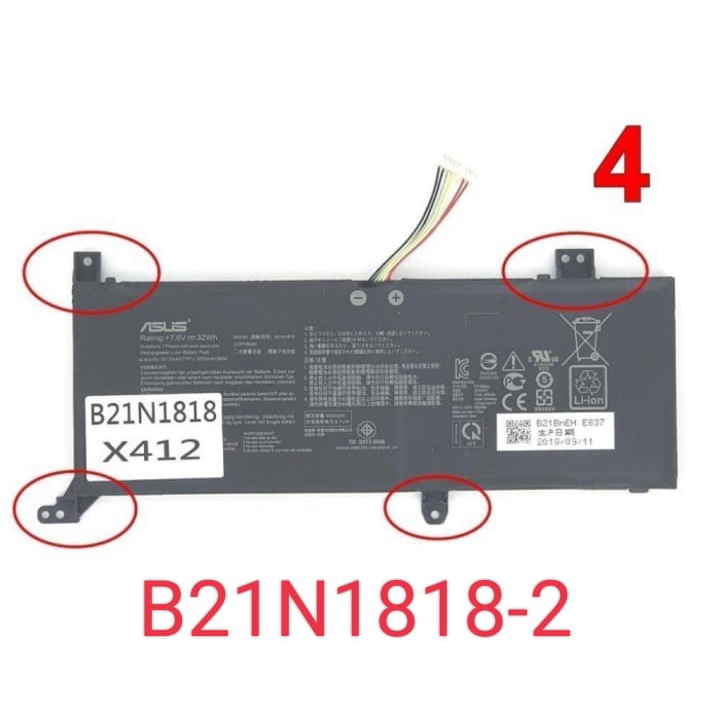 Baterai Asus Vivobook 14 A412 A412FA A412UA A412UB B21N1818