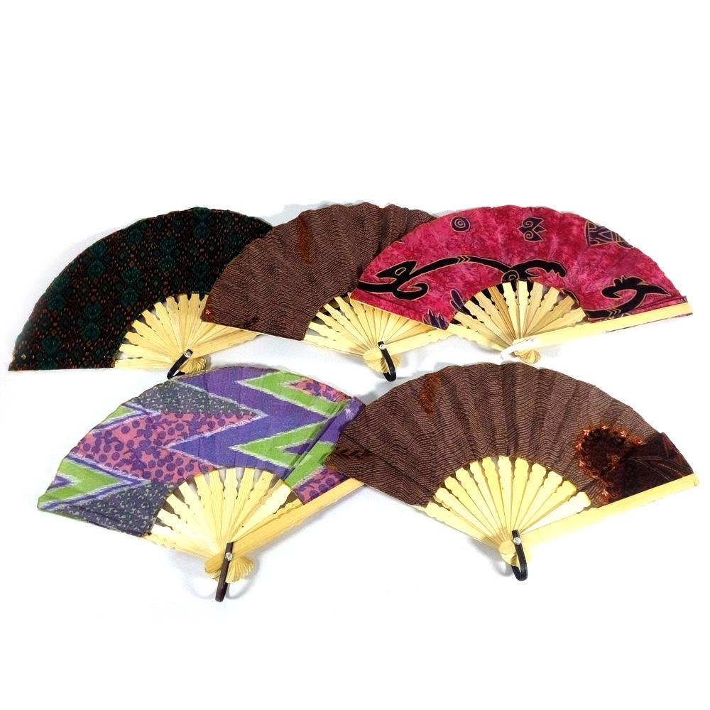 Souvenir Kipas Batik Panjang 20 cm - Polosan