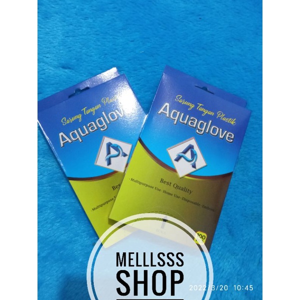 SARUNG TANGAN AQUAGLOVE ISI 100 LEMBAR