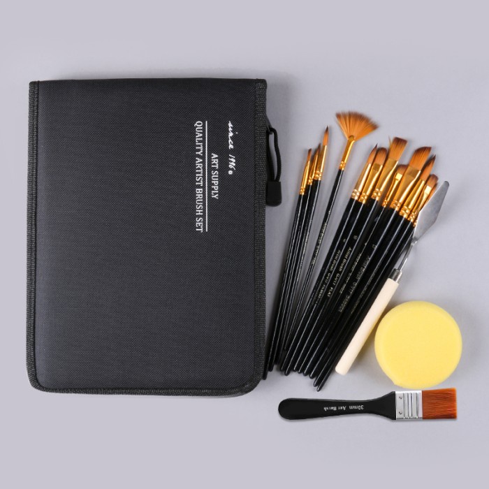 

giorgione Brush Set with Carry Case ,sponge,palette knife,palette G-17