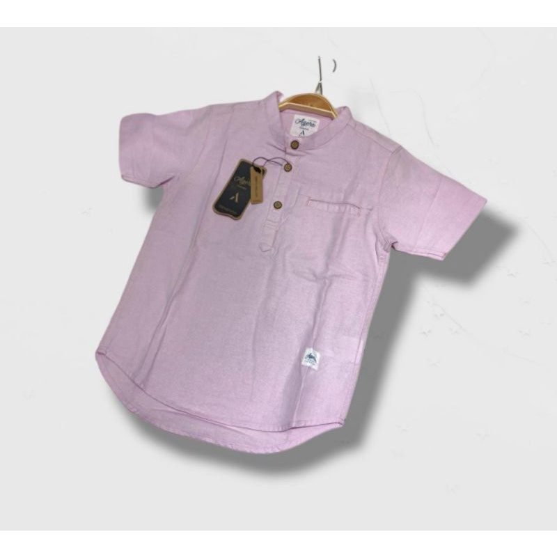 BAJU KEMEJA KOKO KEMKO ANAK LENGAN PENDEK DAN PANJANG NEW COLOR BLUE PINK PURPLE SWEETY LIMITED EDITION BY AGERA