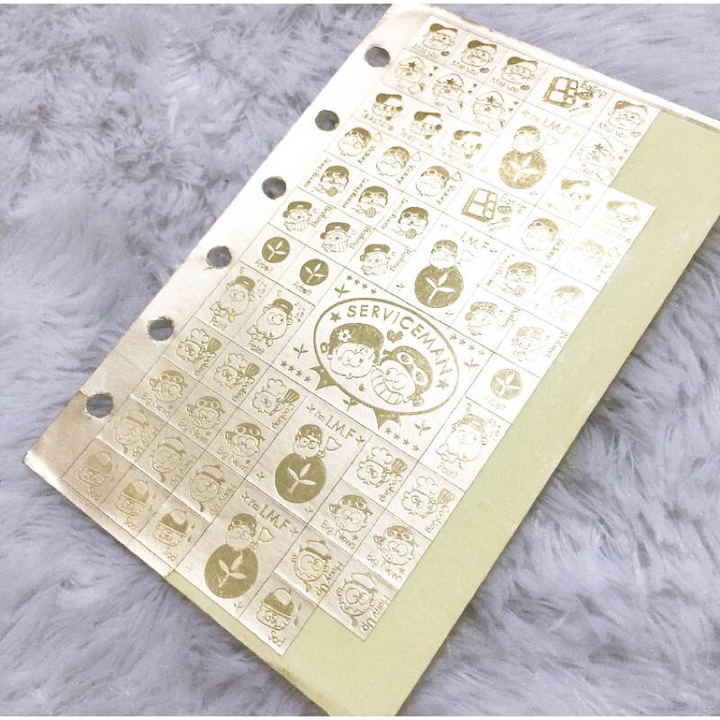 

Sticker Gold Korea Unik Scrapbook Stiker Diary Journal Reward