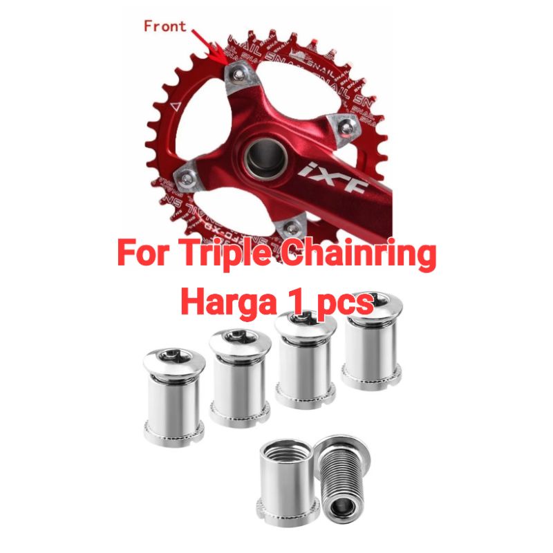 Baut Triple Chainring Sepeda Baut Bolt Chain ring Stainless