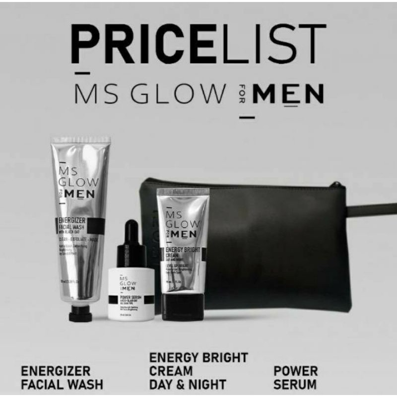 PAKET OBAT GANTENG PRIA - MS GLOW MEN 3 IN 1 - SKINCARE PRIA