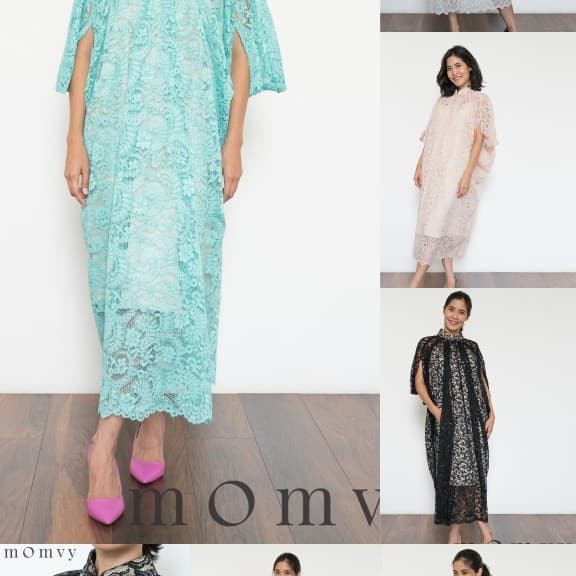 Jual Kaftan brokat kerah shanghai - Putih Limited