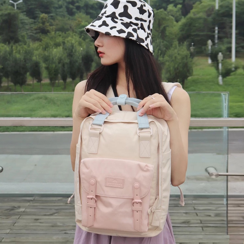 Tas Wanita Ransel Doughnut Maccaron Backpack Import