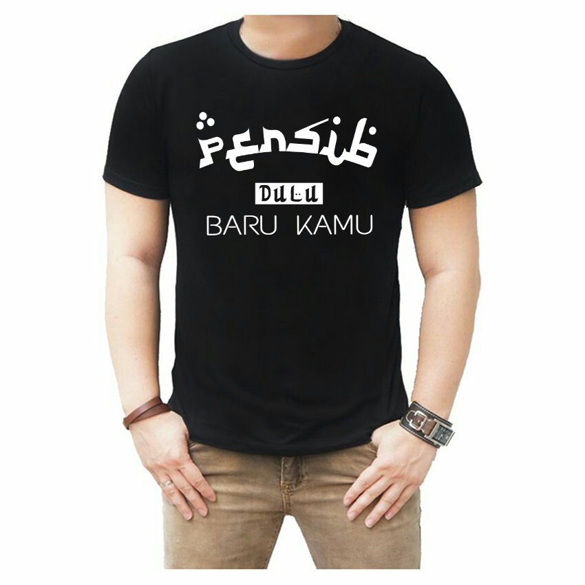 KAos Tshirt Baju Combed 30S Distro PERSIB DULU BARU KAMU ARAB