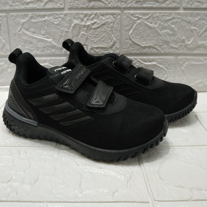 SEPATU SEKOLAH PRO ATT TEC 890 V SNEAKERS ANAK CEWE COWO TK SD VELCRO - Hitam, 31