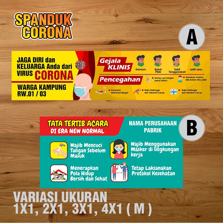  SPANDUK  CORONA SPANDUKCOVID 19 BANNER CORONA BISA 