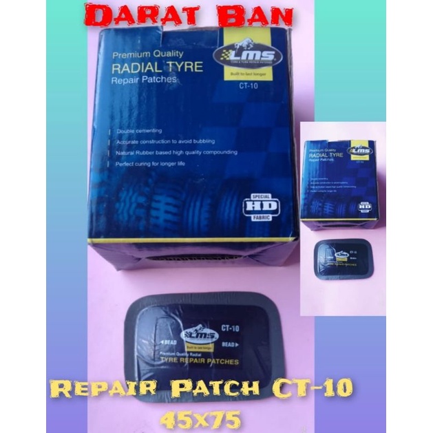 

karet tubless tiptop patch thebes LMS CT 10 karet tubles tip top