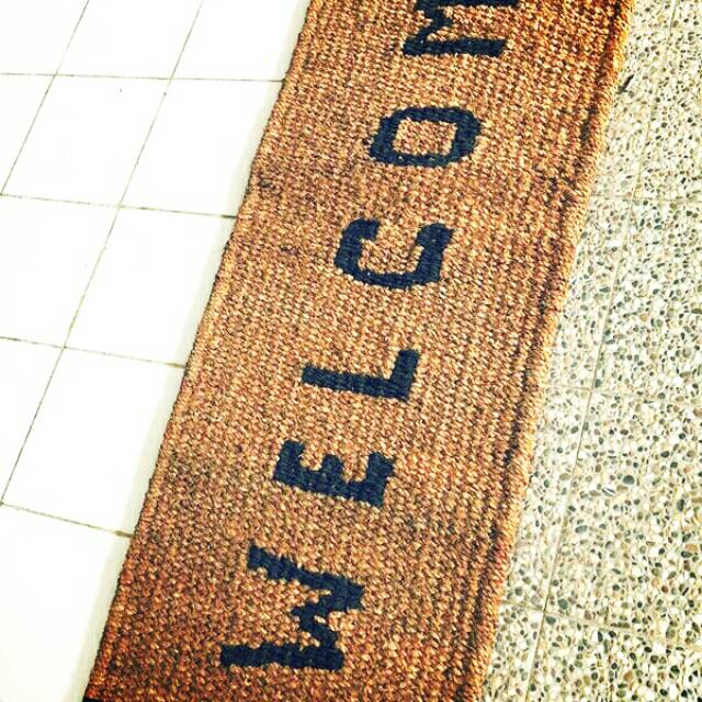 Keset welcome/keset serabut kelapa panjang welcome/keset depan rumah welcome panjang