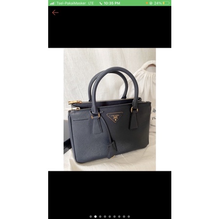 Preloved Authentic Prada Bag Saffino Lux Baltico TU