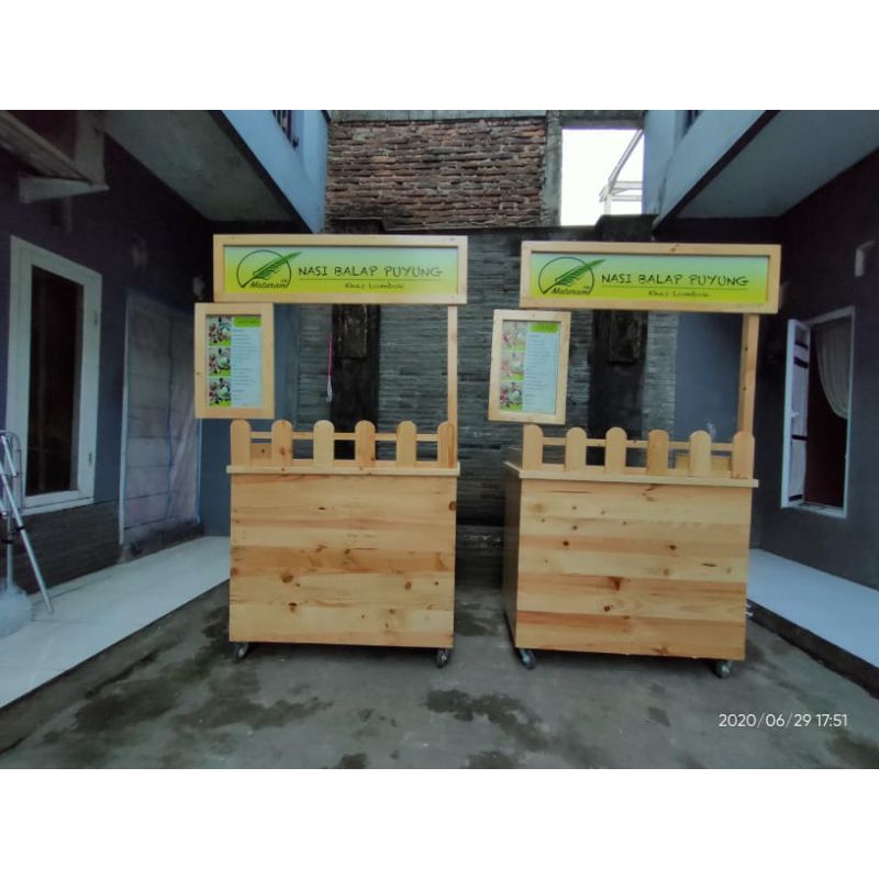 gerobak kayu murah/gerobak kayu jati belabda/gerobak minimalis