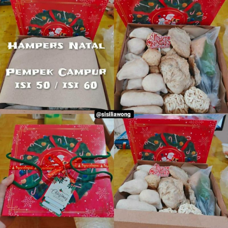 

HAMPERS NATAL ISI 50PCS PEMPEK MIX + kartu ucapan