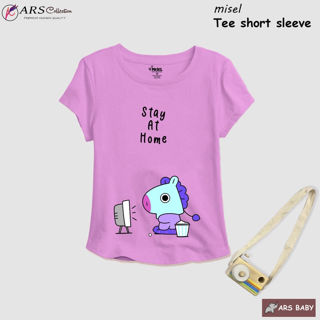 Baju Perempuan Lengan Pendek Kaos Misel Junior Bahan Tebal BT 21 Series