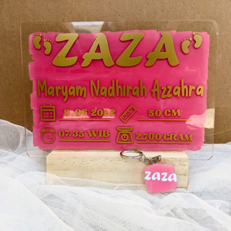Papan Nama Bayi, Akrilik Papan Bayi