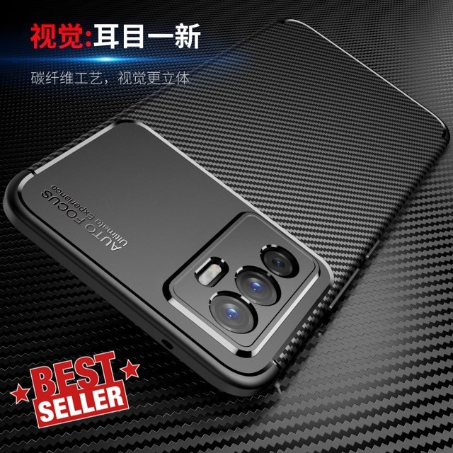 Original Slim Presisi Soft Case Vivo V23e ORIGINAL AUTOFOCUS Carbon  Armor Softcase Casing Cover Pro