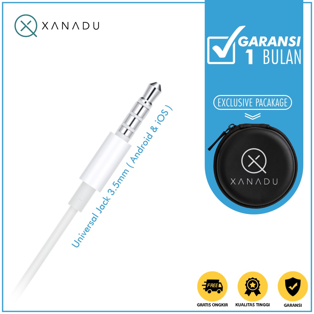 Headset Xanadu Stereo Earphone In-Ear Earphone Stereo Bass