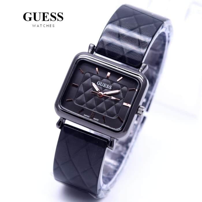 Diskon Jam Tangan Wanita Cewek Guess SK431 Rantai Black Full Termurah