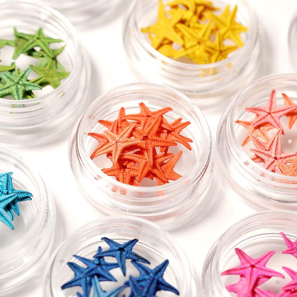 Mxbeauty Dekorasi Nail Art Bintang Laut Aneka Warna 3D Pantai Musim Panas DIY Desain Kuku