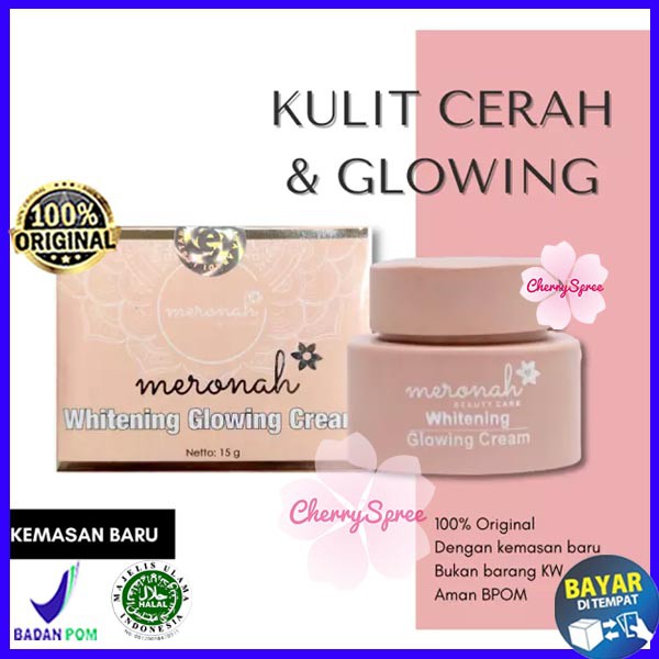 Meronah Glowing Cream Original BPOM Meronah Beauty Care Krim Wajah Krim Siang Malam Perawatan Wajah