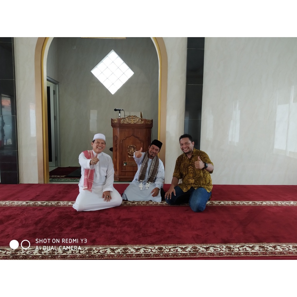 karpet masjid lokal merah polos jual meteran