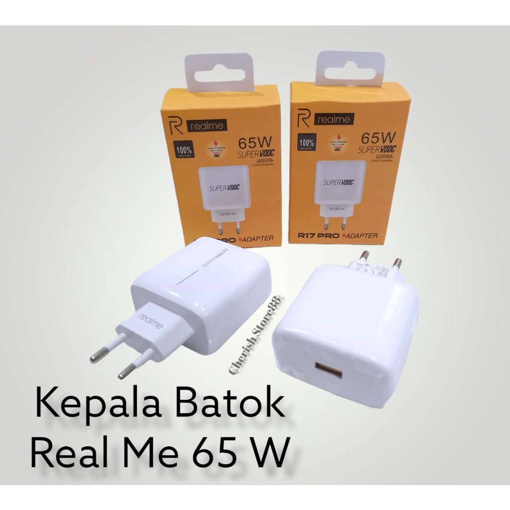 Kepala Charger Real Me 65W 80W Casan Hp Batok VOOC Fast Charging