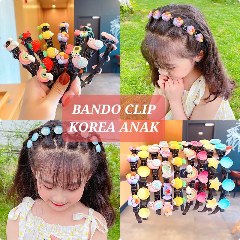 BANDO CLIP KOREA AKSESORIS RAMBUT ANAK PEREMPUAN IMPORT JEPIT RAMBUT FASHION LUCU