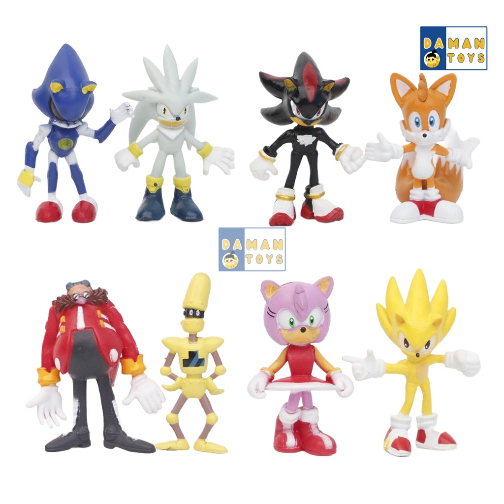 Mainan Sonic The Hedgehog 2 Figure Pajangan Shadow The Hedgehog Topper Cake Kue