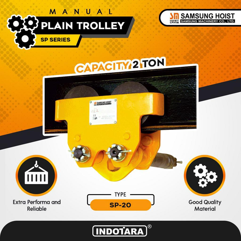 Manual Plain Trolley Troli Katrol Manual 2 Ton Samsung SP-20