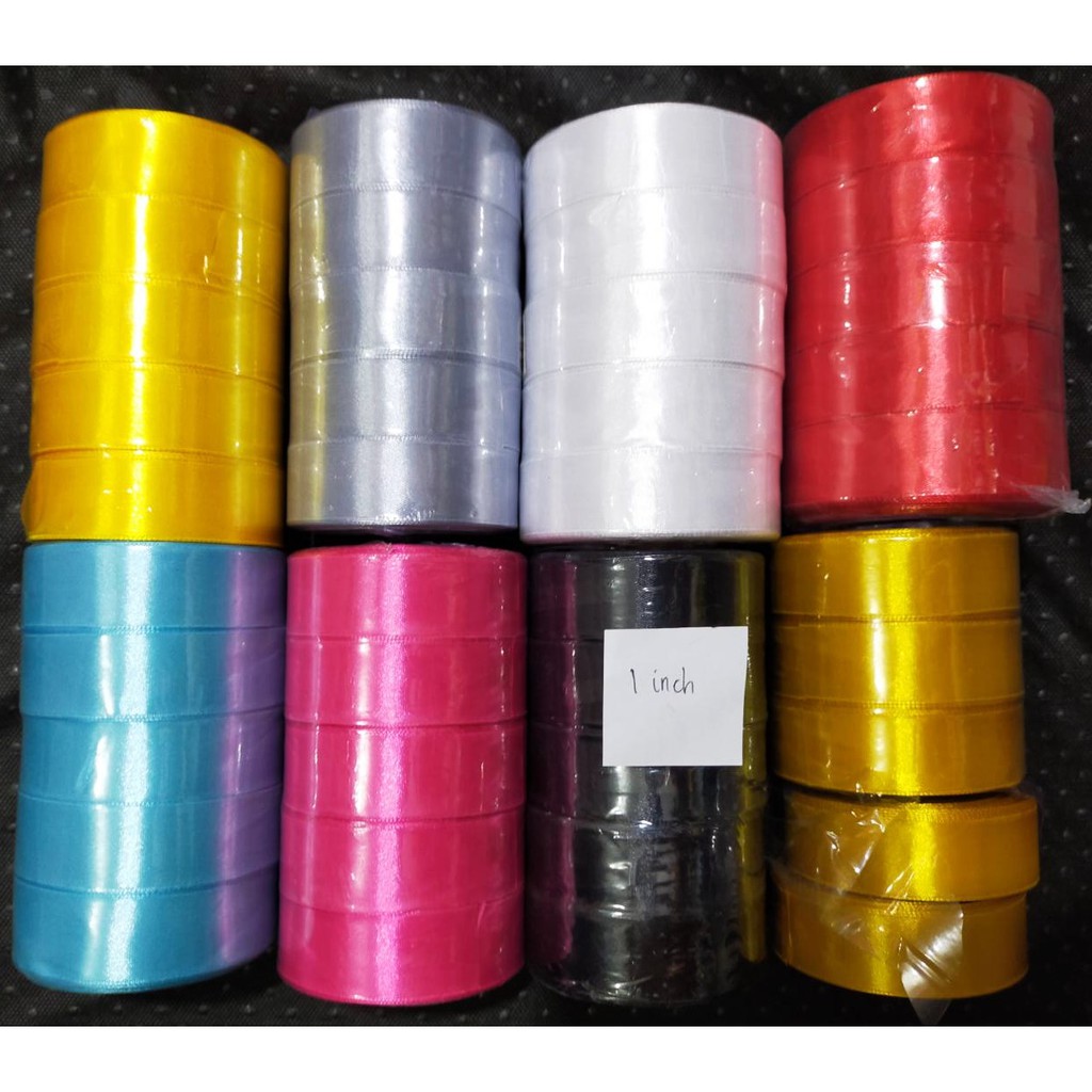 

PITA SATIN 1 INCH (2.5 CM) / PITA SATIN WARNA / 20 YARDS PER-ROLL