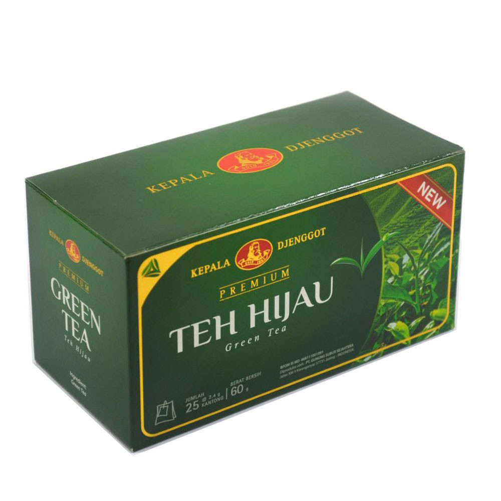 Teh Hijau Premium Green Tea Kepala Djenggot 25 Sachet Indonesia