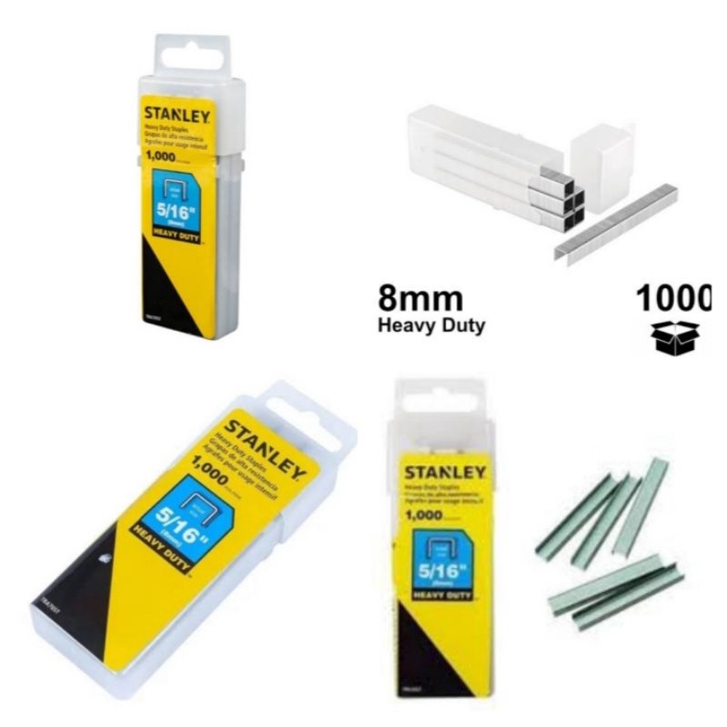 

Refill isi Staples 8mm TRA705T Stanley 5/16" Heavy Duty Staples 1000 pcs / pak