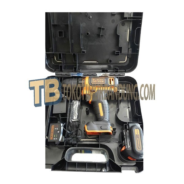Mesin Bor Baterai Black Decker BDCDD12K-B1 Cordless Drill 10.8V