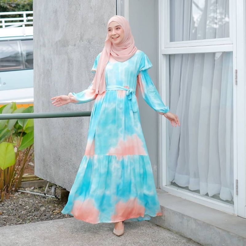 DRESS MUSLIM - BERLY DRESS - FLOWLY DRESS - DRESS TERLARIS - PAKAIAN TERLARIS