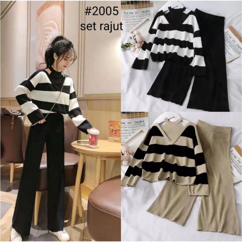 one set rajut salur import