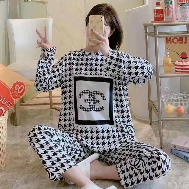 Stelan Piyama PP Wanita Import New Model Import High Quality PPP-PPP PTH LOGO CHNNEL