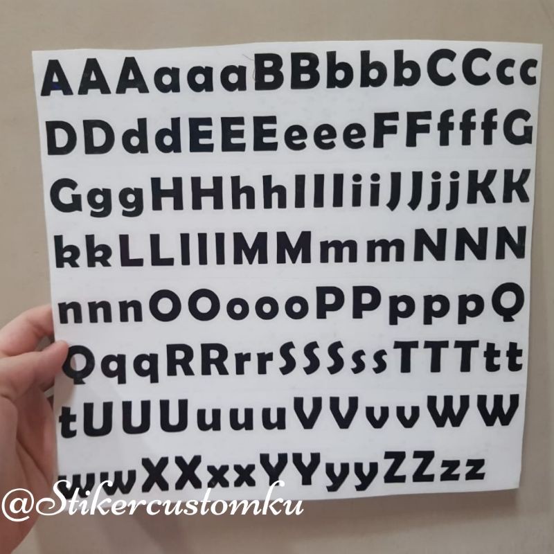 Stiker Cutting Abjad Sticker Abjad Sticker Cutting Balon PVC